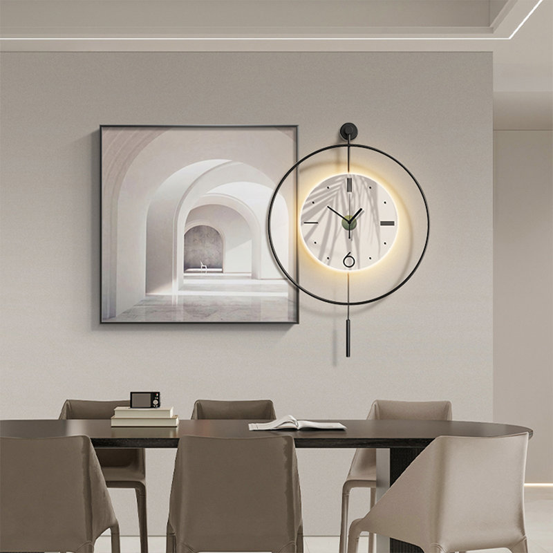 Horloges murales abstraites gris clair, 31.5"*31.5", B