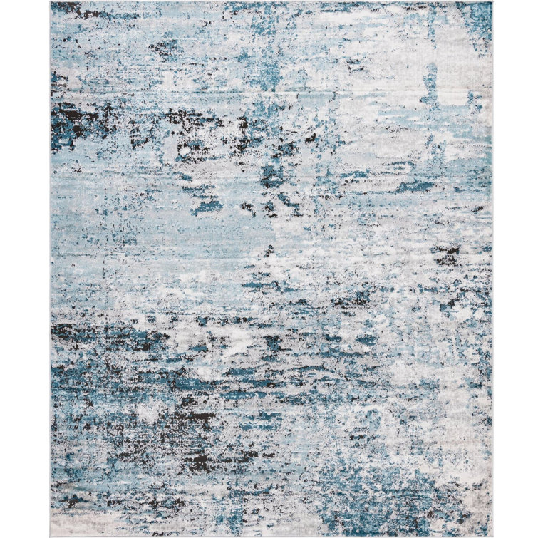 Tapis bleu / gris Sumiko