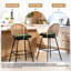 Swivel Upholstered Chenille Bar Stool-2003557765