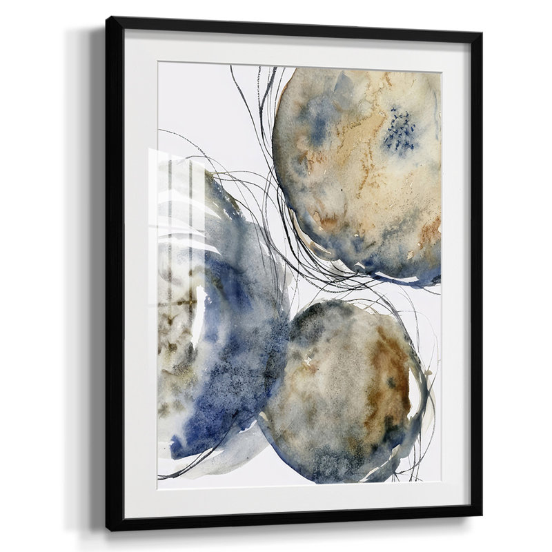 Hibernation I, peinture encadrée sur papier, Noir
