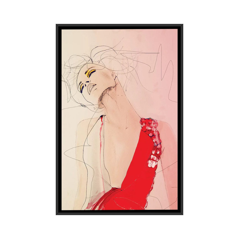 « atmospher », impression sur toile, H 26 po x l 18 po x P 1,5 po, Toile avec cadre flottant noir, Pas de tapis