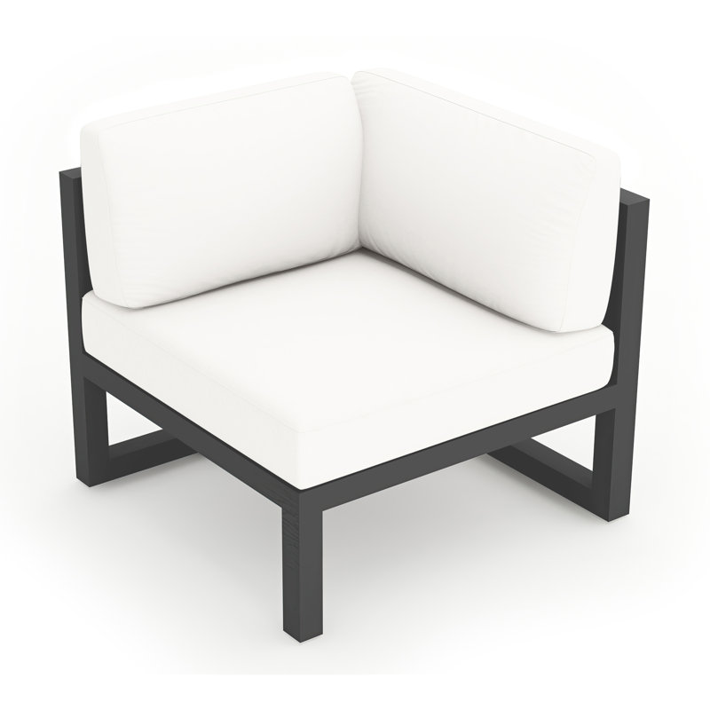 Avion Patio Chair with Sunbrella Cushions, Canvas Natural Sunbrella® Canvas, Slate