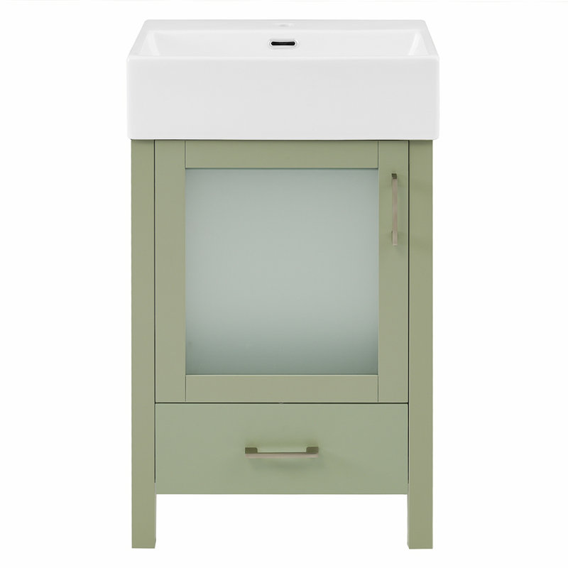 20.86'' Single Bathroom Vanity with Top, Green