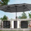 Parasol pour patio 13 x 7,2 pi avec double auvent-2076485617