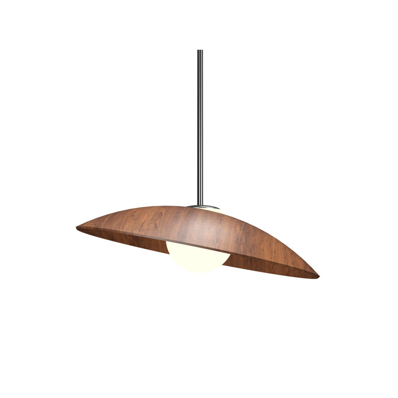 Oyster 1 - Light Pendant, 10 W, Imbuia, 118" H x 21.26" W x 21.26" D