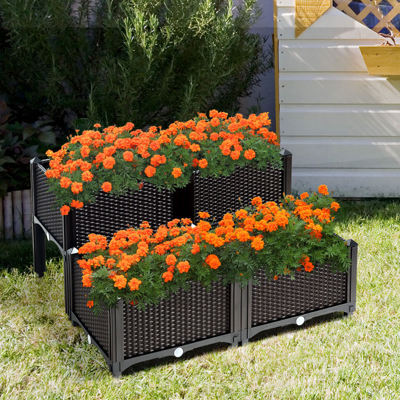 Elevated Planter, Brown