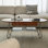Table basse ovale en acier inoxydable
