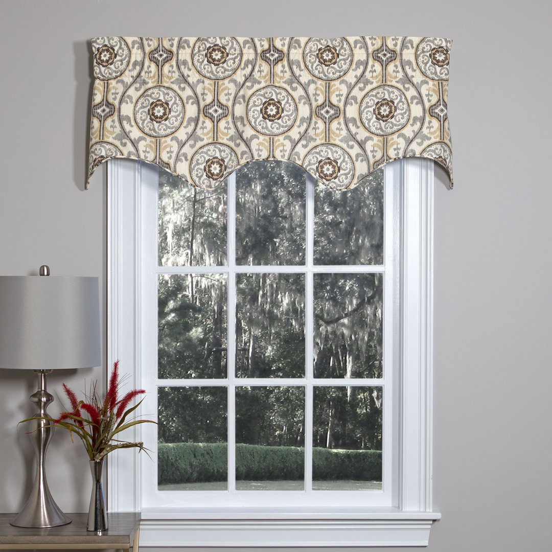 Izmir Cotton Geometric Scalloped Window Valance thomasville at home