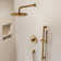 Wall Mount Pressure-Balanced Shower System,10" Rainfall Shower Head with Slider Bar Handheld Spray
