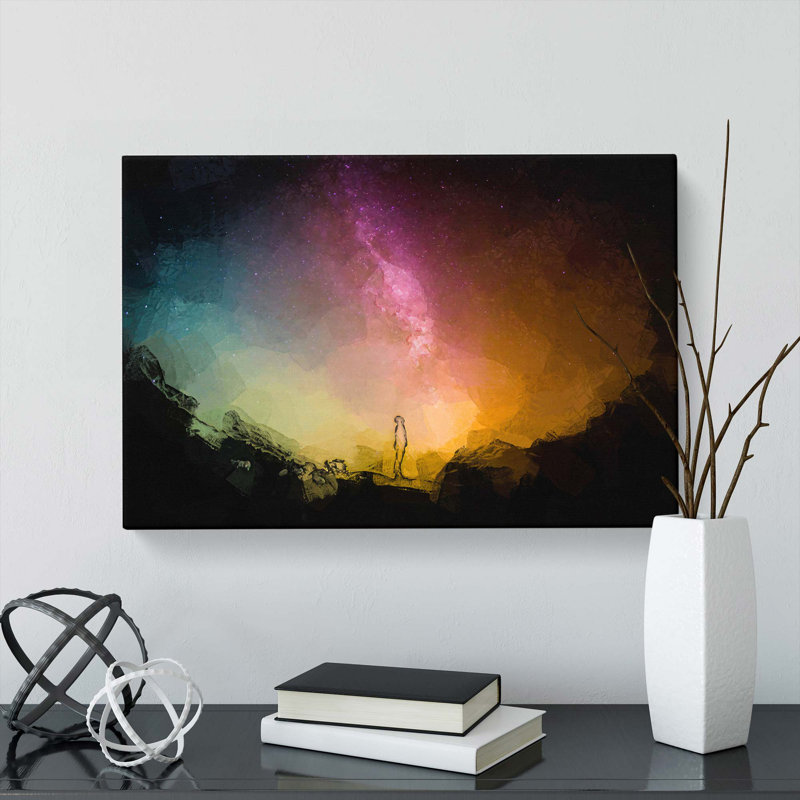 Looking Up At The Stars In Abstract - Wrapped Canvas Painting, 40cm H x 60cm W x 3cm D