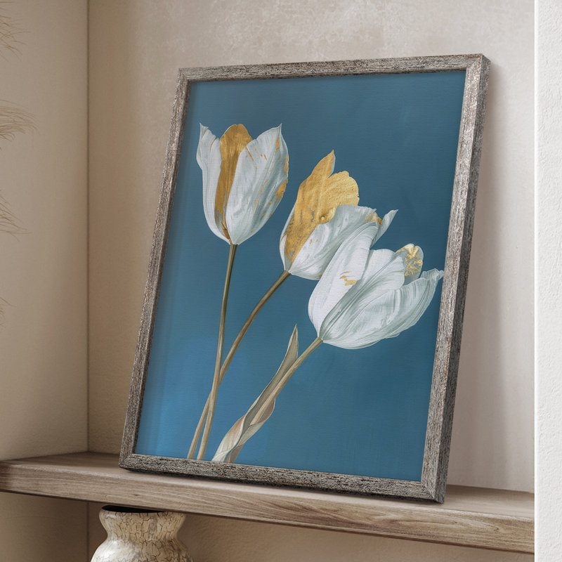 Reproduction encadrée FLORAL Series Cxxxii - bois massif, H 15 po x l 12 po
