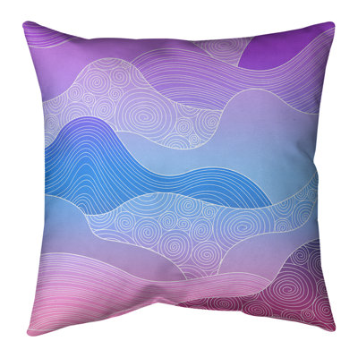 Housse et insert de coussin en daim Katelyn Elizabeth Waves