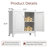 Kitchen Buffet with Storage,Black Metal Buffet Table with Doors and Adjustable Shelves, 33" Tall Kitchen Sideboard, Modern Coffee Bar Console Cabinet for Living, Dining Room-405043381