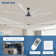 96"  Ceiling Fan with Light and Remote Control, 6-Speed Noiseless Reversible DC Motor, 8 Durable Aluminum Double-Layer Blades Large Ceiling Fan