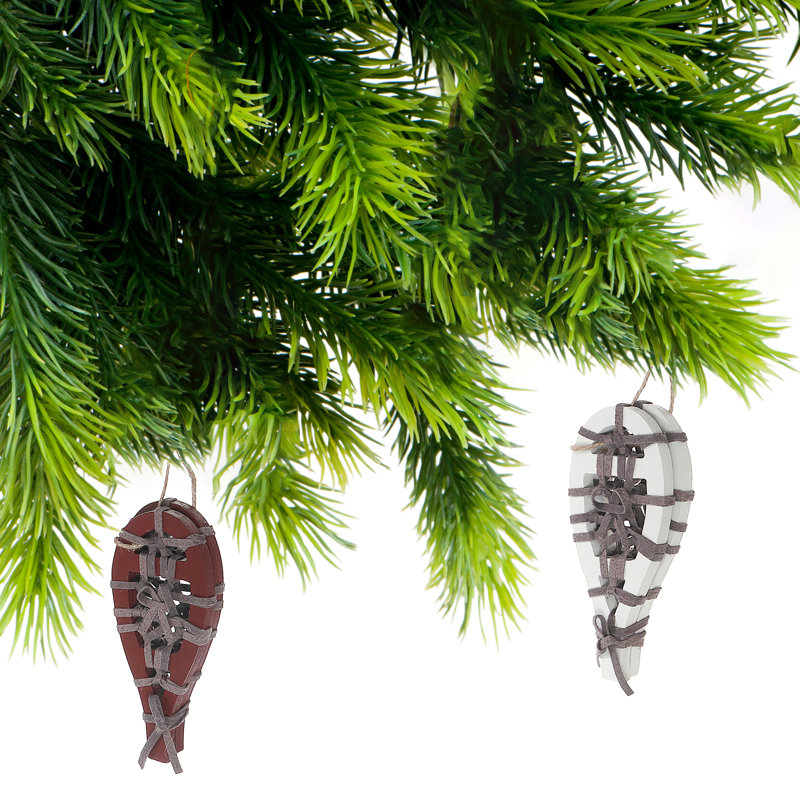 Ihcasadecor 5'' Wood Snowflakes Holiday Shaped Ornament