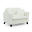 Chaise d'appoint avec accoudoirs et coussin moelleux-390677912