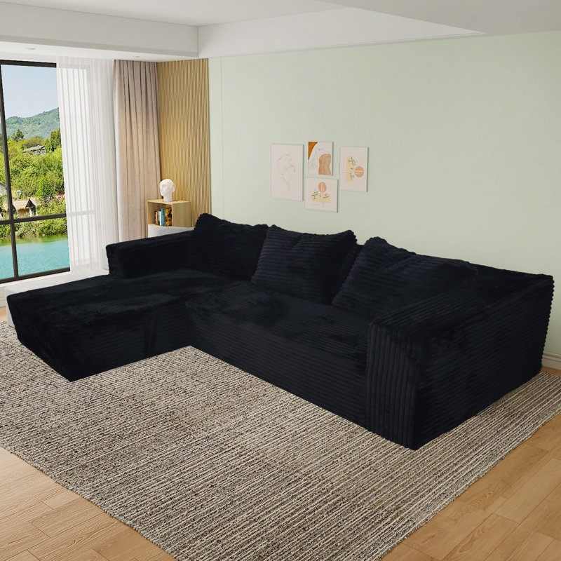 Canapé modulaire Compress, Noir