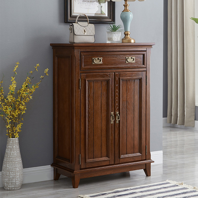 16 Pair Shoe Storage Cabinet, Dark brown