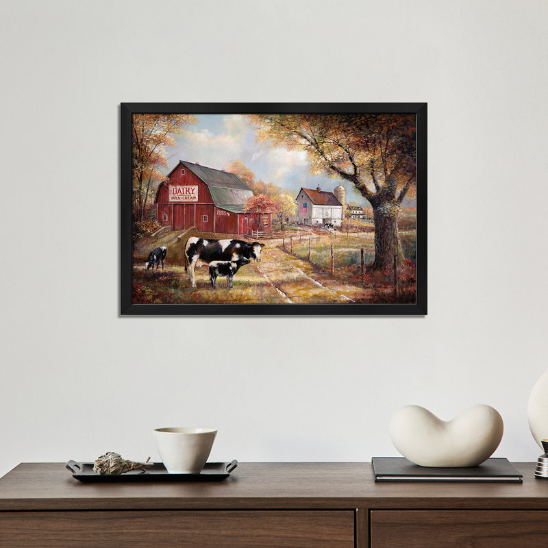 Affiche encadrée «Memories On The Farm» par Ruane Manning, H 16 po x l 24 po