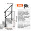 Mains courantes pour les marches extérieures, ensemble de 2 rampes d'escalier 2 pièces PCS, rampes transitionnelles en acier au carbone avec trousse d'installation, rampes d'escalier pour personnes âgées, béton et porche et terrasse, tube carré noir