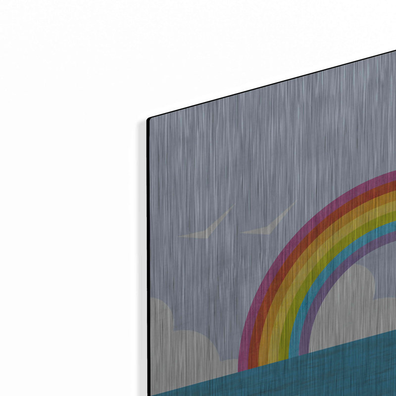 «Happy Summer Rainbow» par Andrea Haase, mur en métal, H 24 po x l 24 po