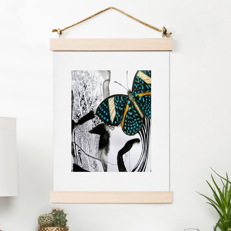 « ink black papillon », impression, H 20 po x l 16 po x P 0,13 po