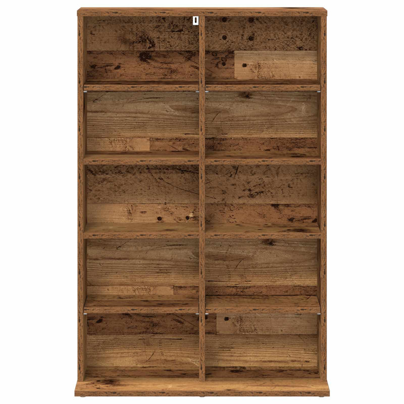 97.5 cm H Media Shelves, Old Wood