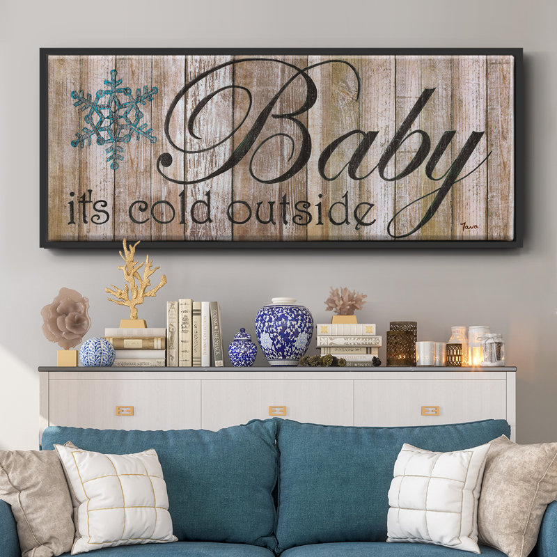 Baby It's Cold- Framed Canvas