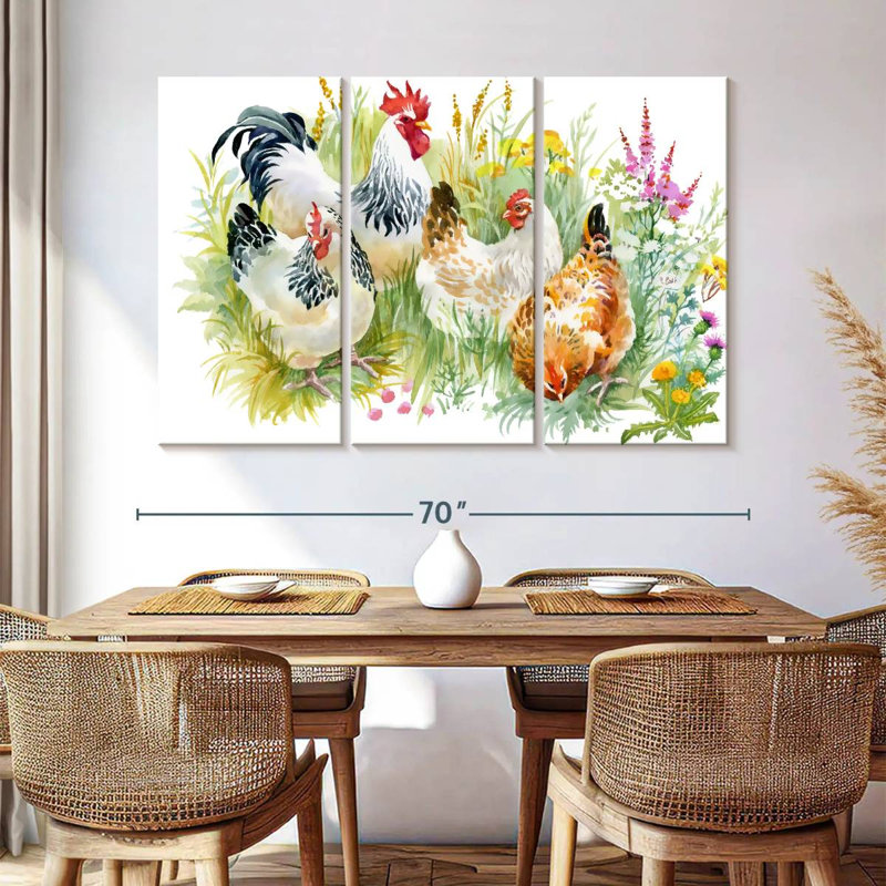 Chicken Posse, 42" H x 65" W