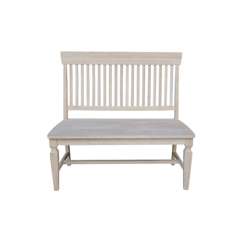 Skyla Solid Wood Bench, Unfinished