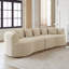 Canapé modulaire incurvé surdimensionné, 106,3 pouces, canapé moderne sans os avec 6 coussins en velours côtelé luxueux avec siège profond-648546922