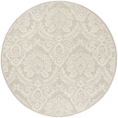 Tansy Handmade Wool Silver / Ivory Rug