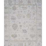 Oushak Beige/Cream Wool Area Rug