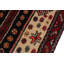 Tapis rouge / ivoire / noir en laine noué à la main 2 pi 11 po x 10 pi 11 po Madeha Southwestern