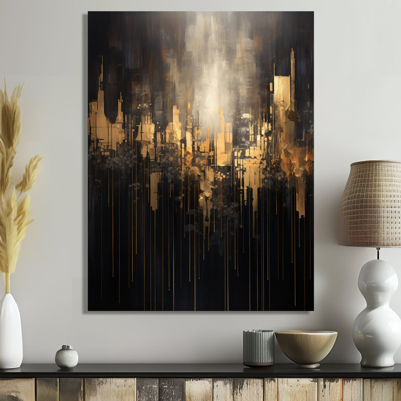 «Futur City Dreams NY», art mural abstrait, vagues modernes, H 20 po x l 12 po x P 1 po, Toile tendue