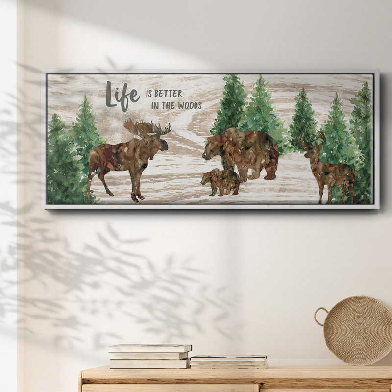 Better in the Woods- Framed Canvas