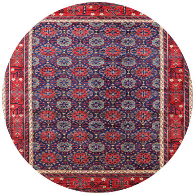 Tapis oriental rouge / bleu Rosier