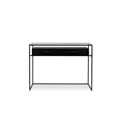Damarii 110cm Glass Top Console Table