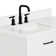 Tidworth 36'' Solid Wood Single Bathroom Vanity with 1.5'' White Quartz Top, Left Offset Rectangular Sink