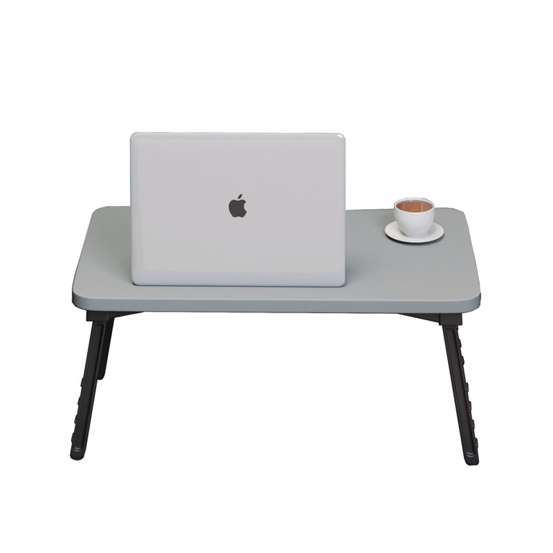 Table pliante InterGo, bureau pour ordinateur portable, plateau de table et support d'ordinateur, Gris