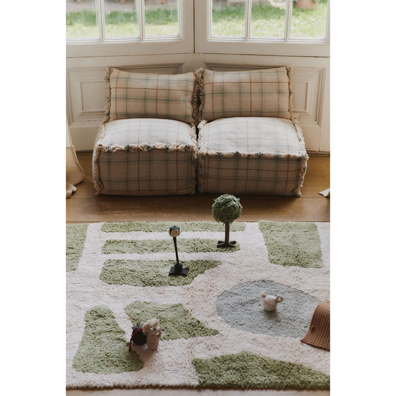 Wouf Wouf! Square Pouf, Natural