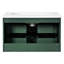 Armoire de salle de bain 30 po avec lavabo en résine et 2 tiroirs - meuble-lavabo mural