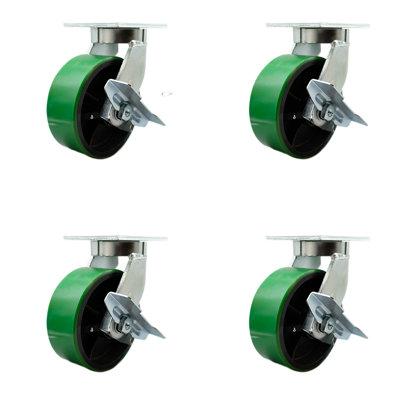 Heavy Duty Poly on Cast Iron Caster