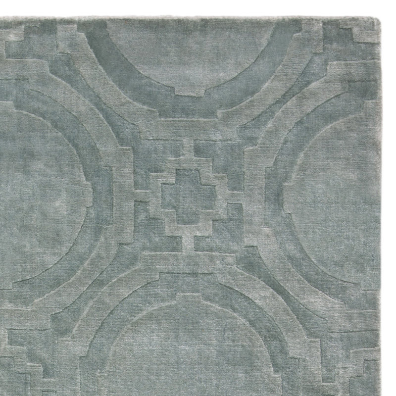Kyle Hand Loomed Viscose Geometric Rug, Rectangle 4' x 6'