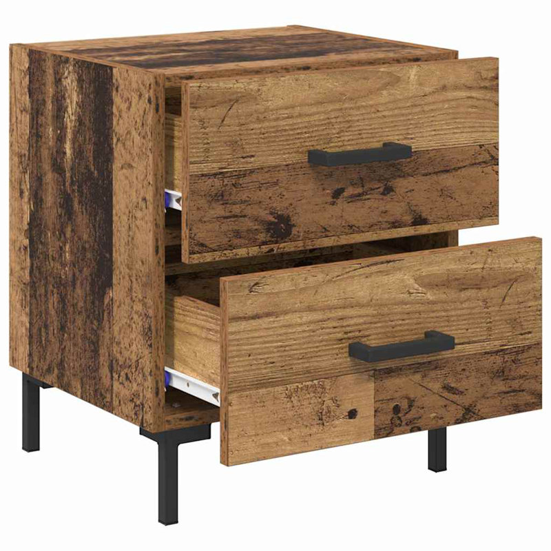 40cm W Manufactured Wood Bedside Table, Old Wood