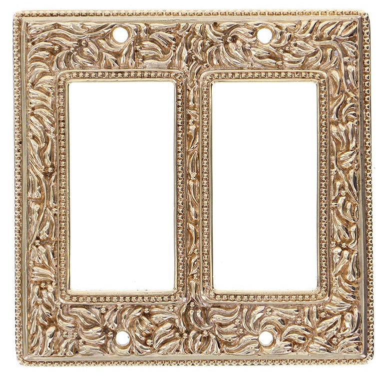 San Michele 2-Gang Rocker Wall Plate, Polished Gold