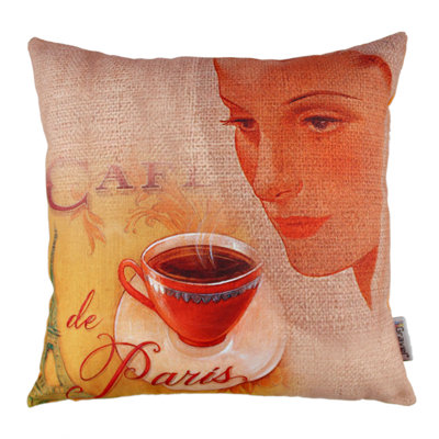 Coussin lavable de qualité supérieure, 17,0 x 17,0 pouces, 50% coton / 50% polyester, rembourrage en silicone, fermeture à glissière dissimulée | Doux, confortable et repassable | Parfait pour la décoration intérieure, le salon et la chambre à cou