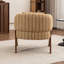 Chaise d'appoint rembourrée de style Mid-Century avec pieds en bois massif-714492437