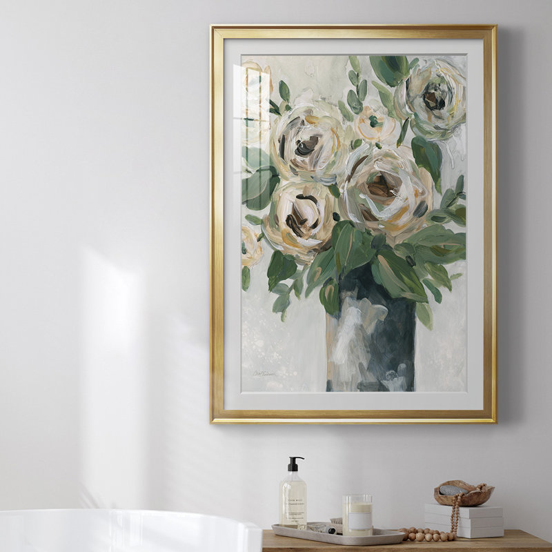 Impression encadrée florale de qualité supérieure - prête à être accrochée, Cadre doré, H 42,5 po x l 30,5 po x P 1 po