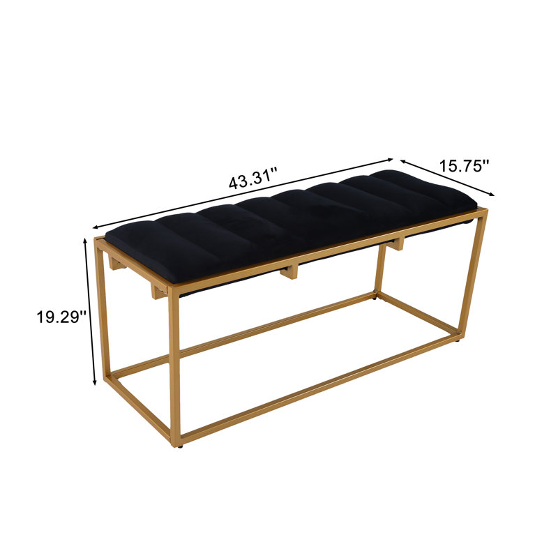 Velvet Ottoman